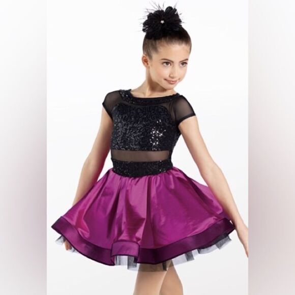Weissman Dance costume hot pink tutu ballet jazz dress leotard ANNA SUN 10138 SC - Picture 1 of 11